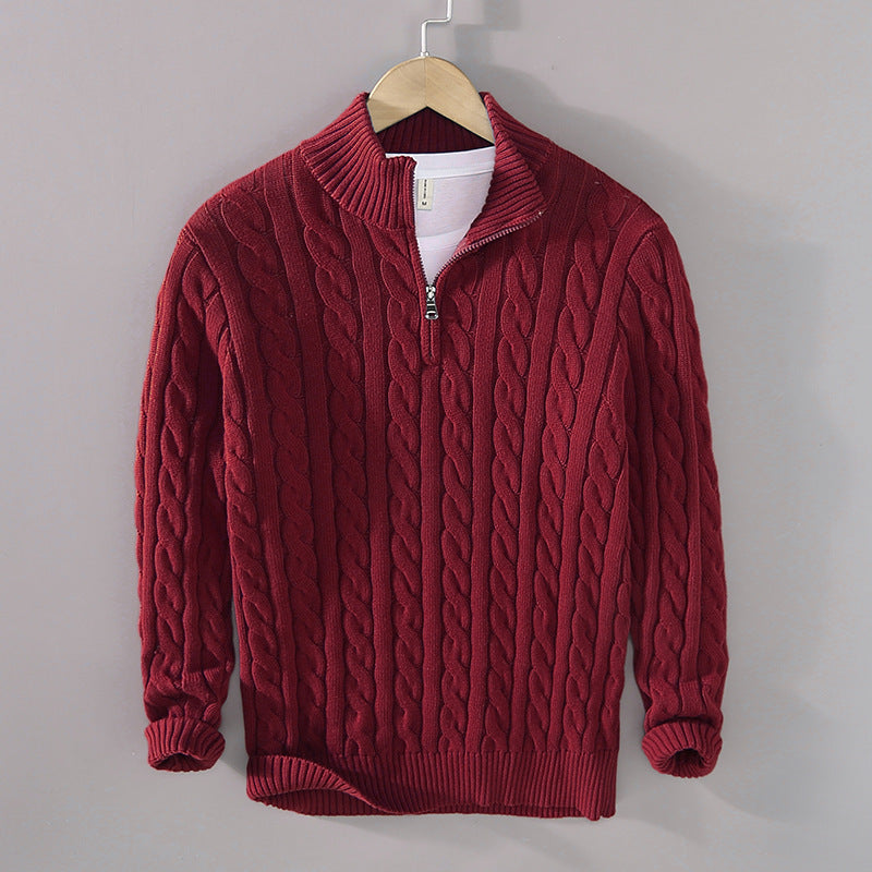 Männer Strickpullover aus reiner Baumwolle