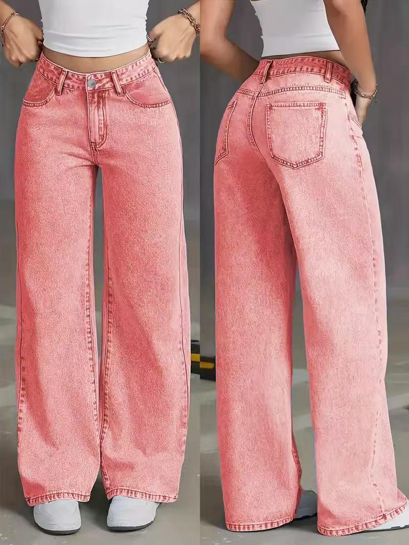 Damen Jeans mit hoher Taille und geradem Schnitt