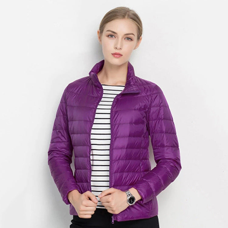Damen Slim-Daunenjacke mit Stehkragen