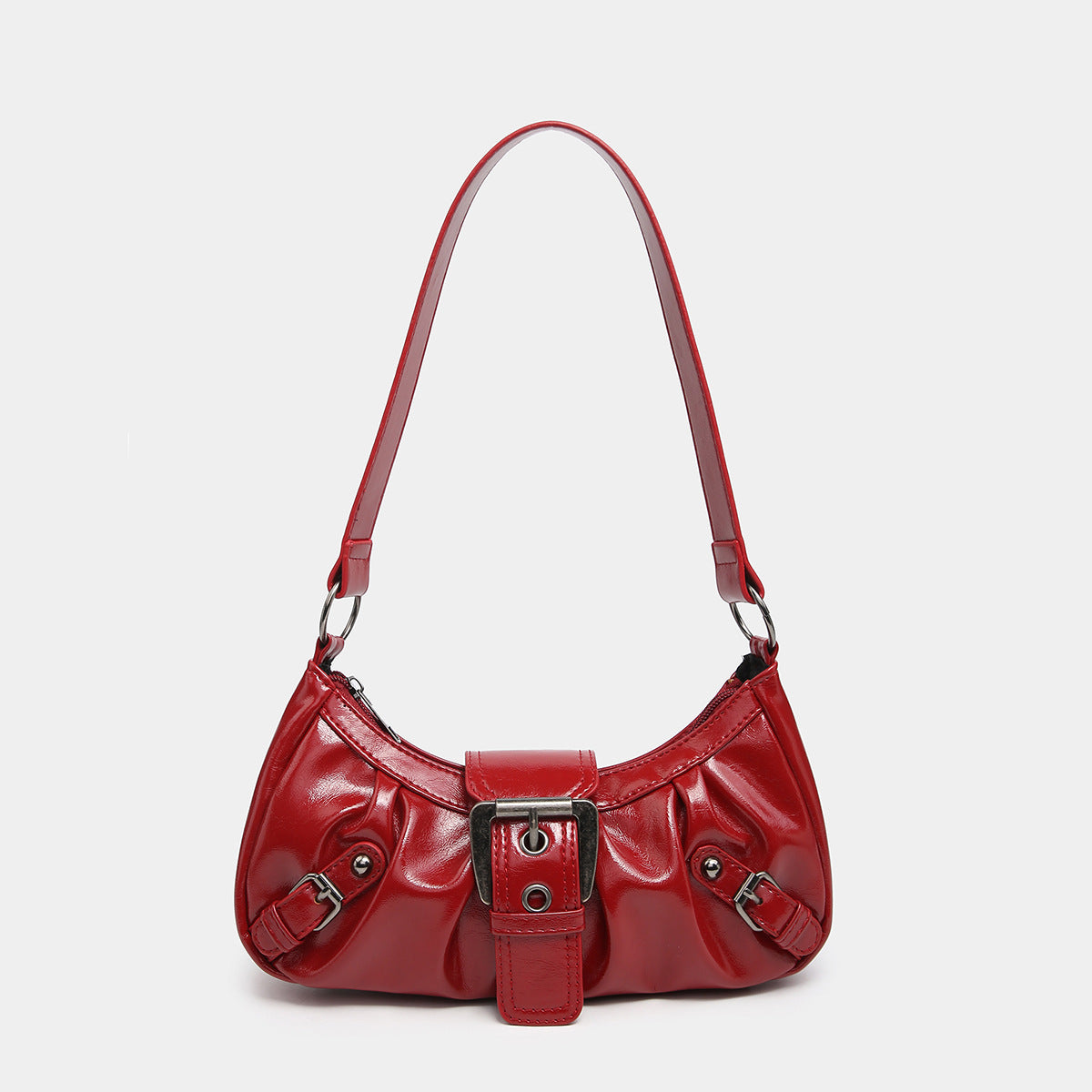 Damen-Schultertasche aus zweifarbigem Lederimitat
