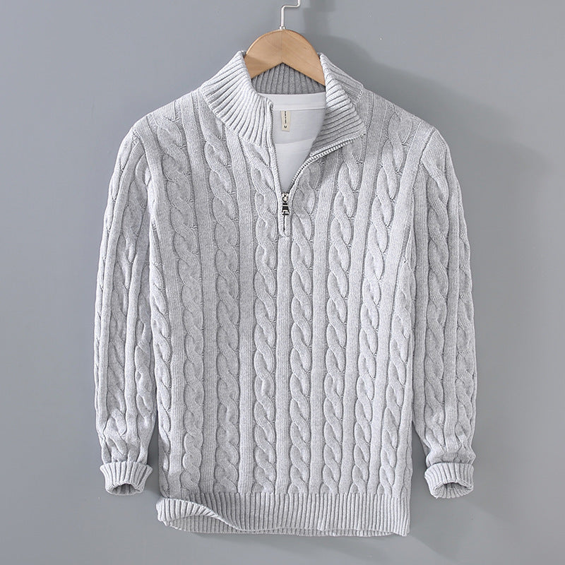 Männer Strickpullover aus reiner Baumwolle