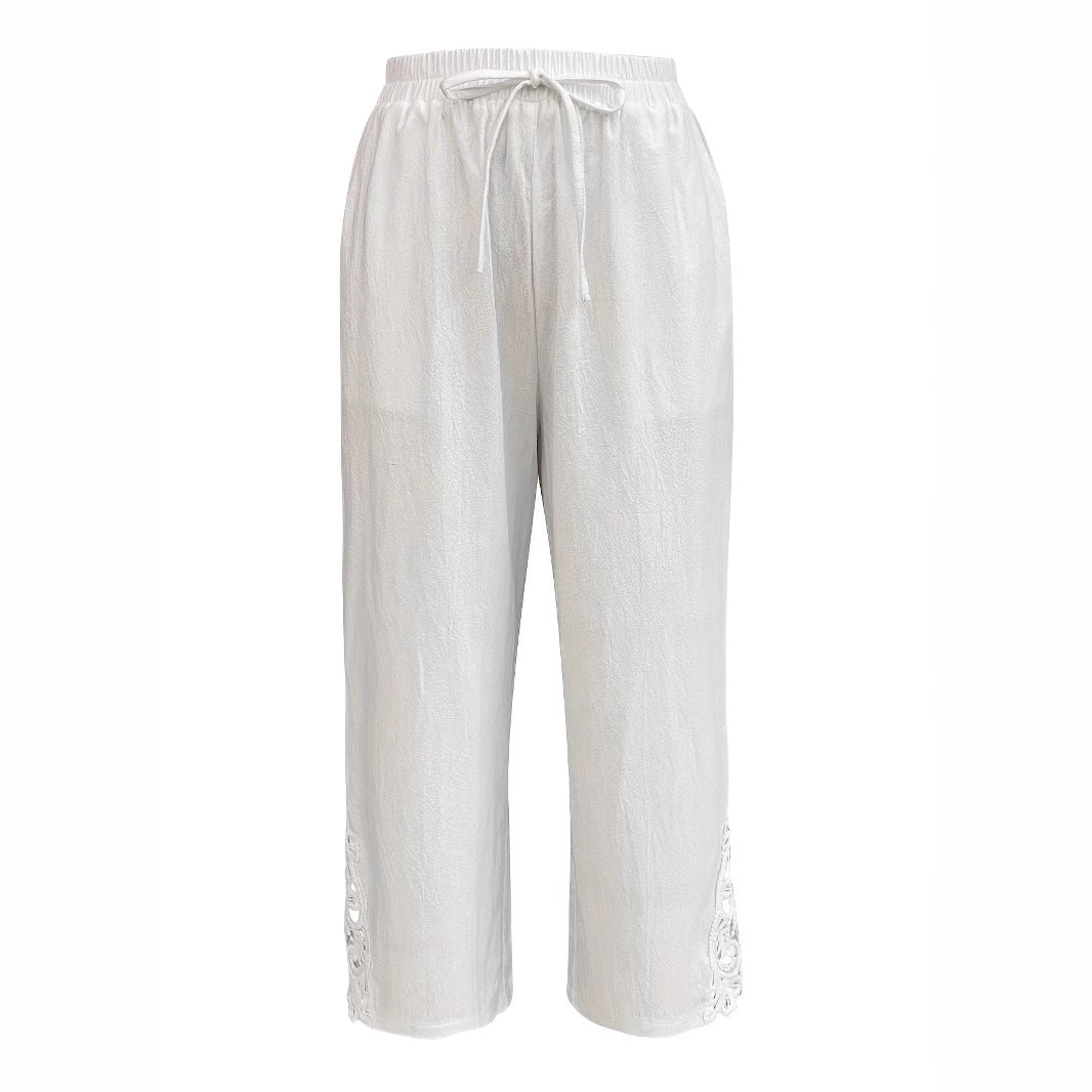Lässige Damenhose, Baggy Straight Hose