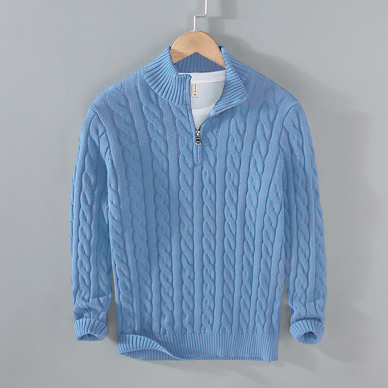 Männer Strickpullover aus reiner Baumwolle