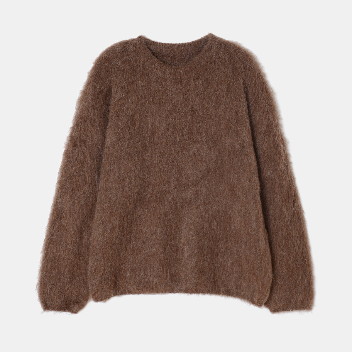 Damen Alpaka-Wollpullover mit Rundhalsausschnitt, Hochwertig