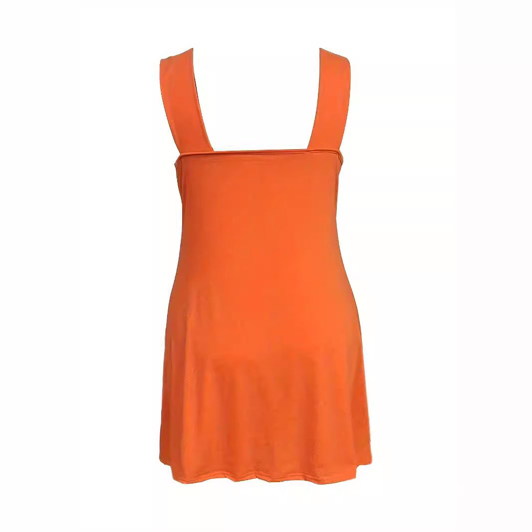 Damen-Trägerkleid mit V-Ausschnitt