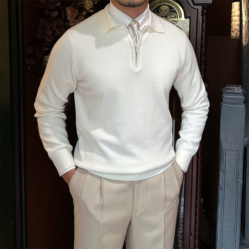 Männer Pullover, mit Reißverschluss
