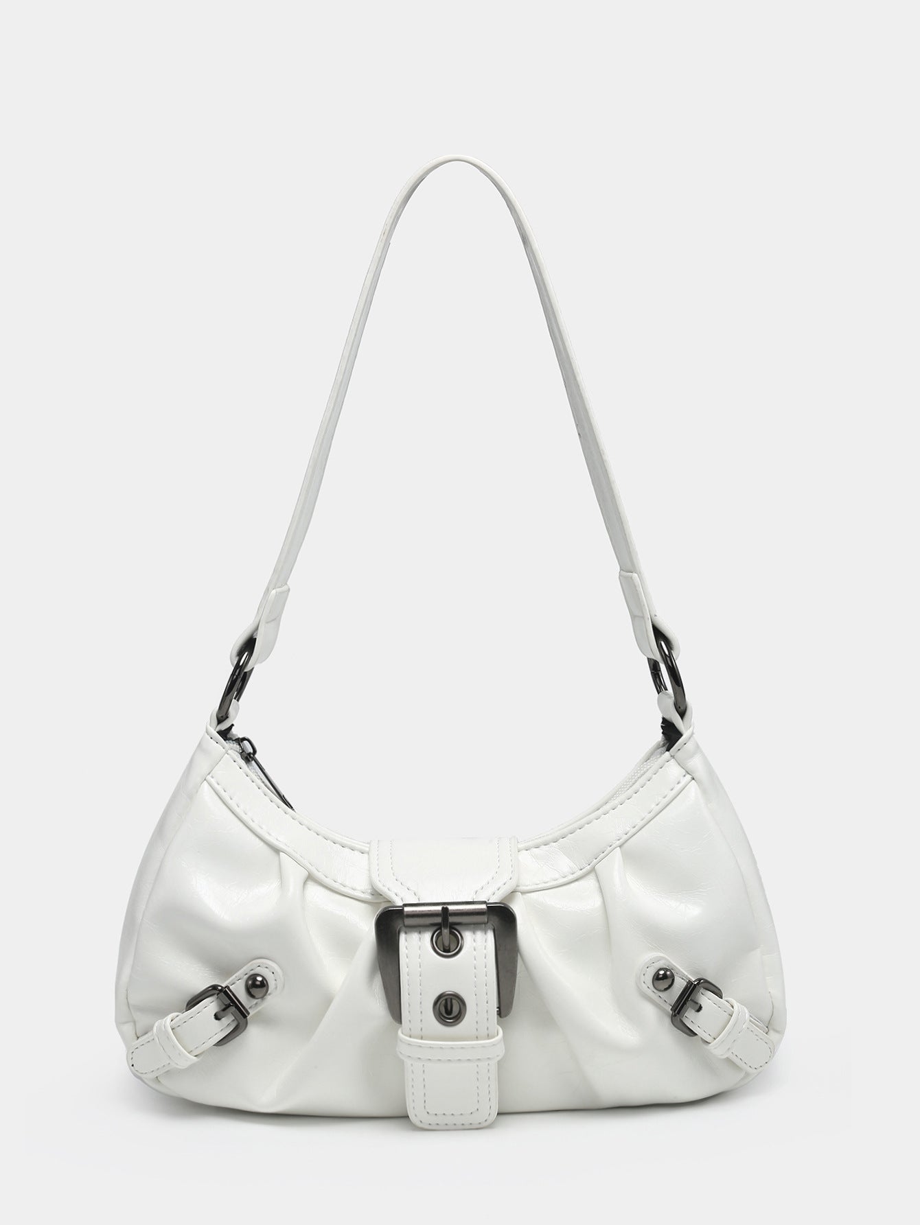 Damen-Schultertasche aus zweifarbigem Lederimitat