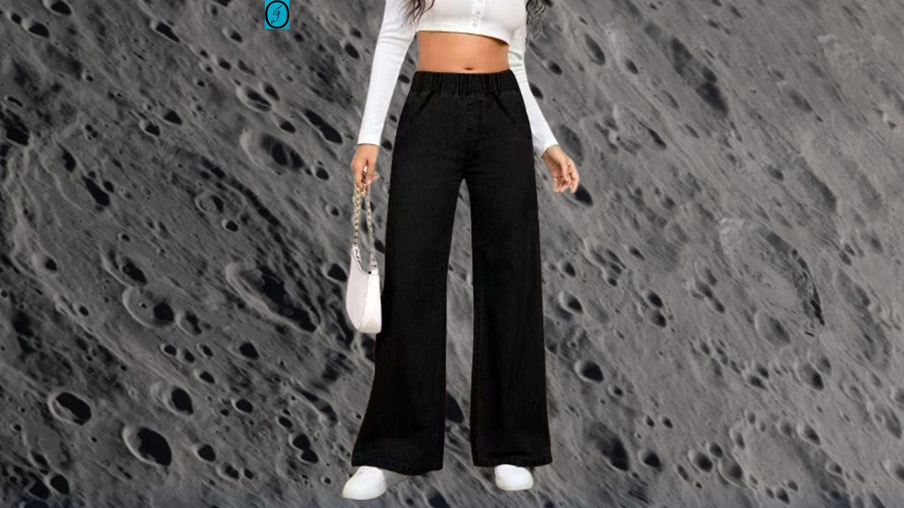 Damen-Jeans aus hochwertigem Polyester- bequeme Casual-Hose im Street-Style