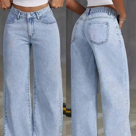 Damen Jeans mit hoher Taille und geradem Schnitt
