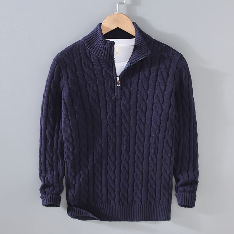 Männer Strickpullover aus reiner Baumwolle