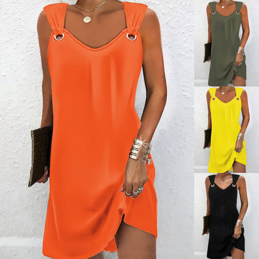 Damen-Trägerkleid mit V-Ausschnitt