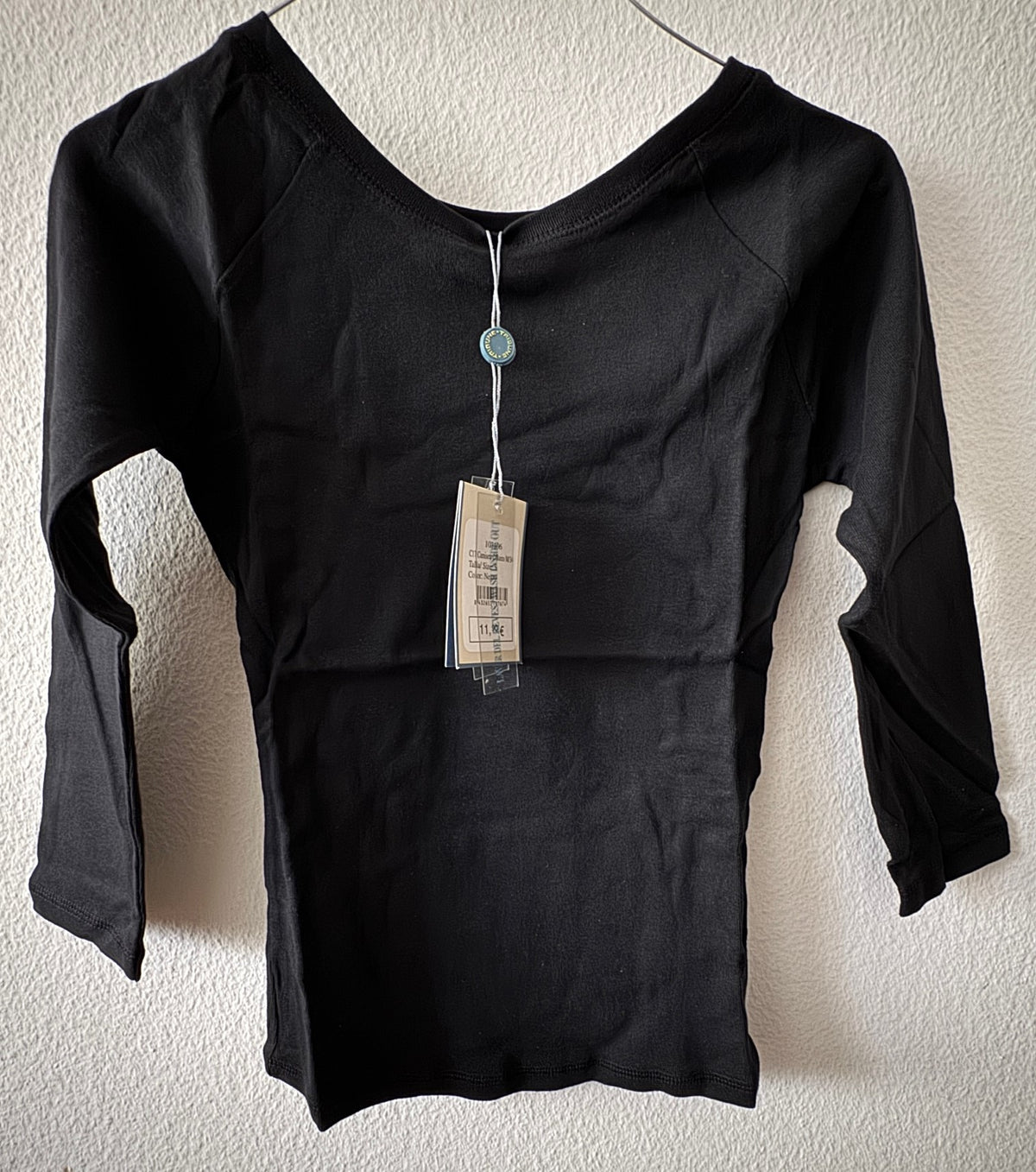 secondhand, ladies shirt with 3/4 sleeve length 100% cotton, TRIBUNE grey S