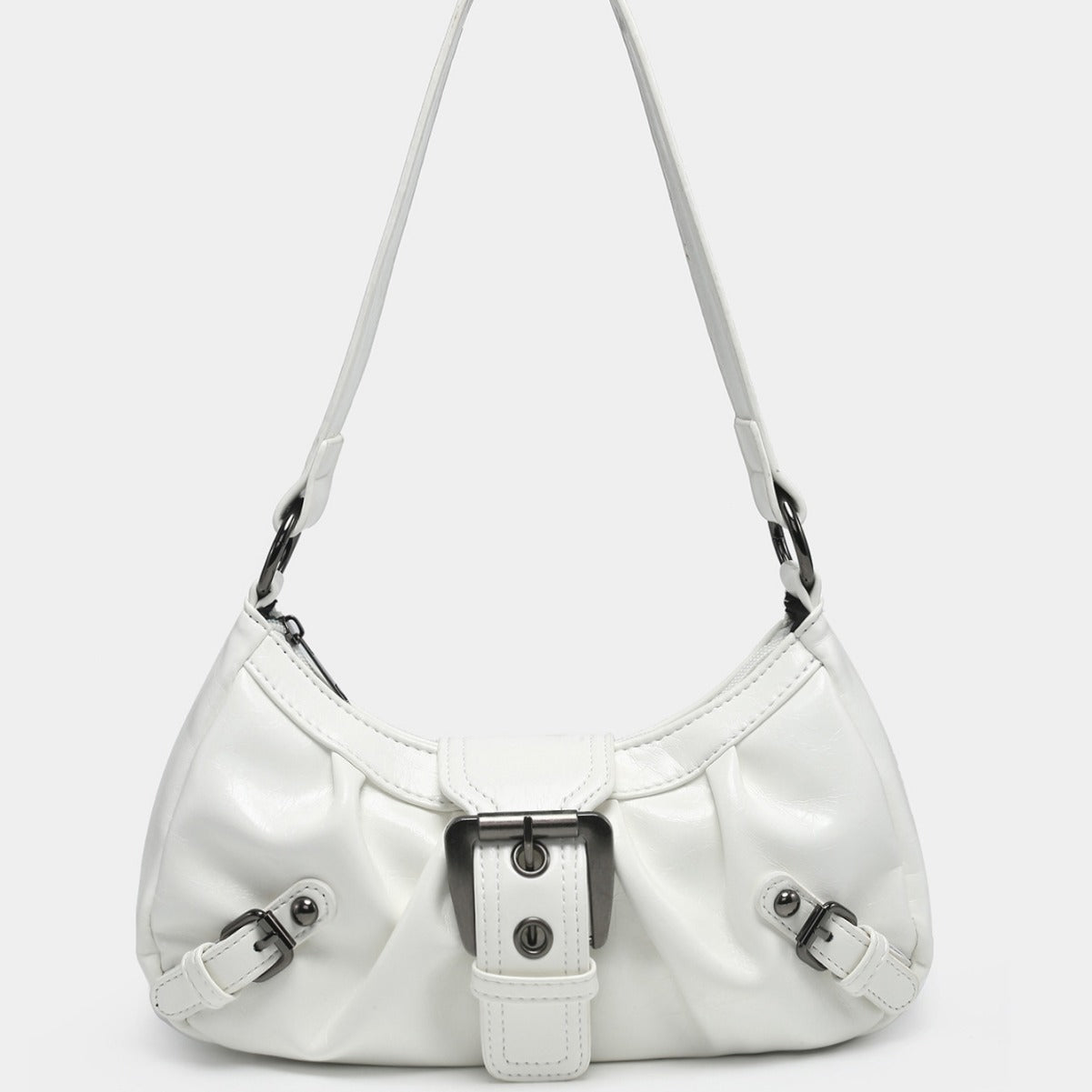 Damen-Schultertasche aus zweifarbigem Lederimitat