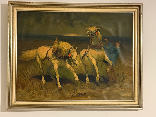 Rudolf Koller Schimmelgespann, Druckrarität von J.E. Wolfensberger