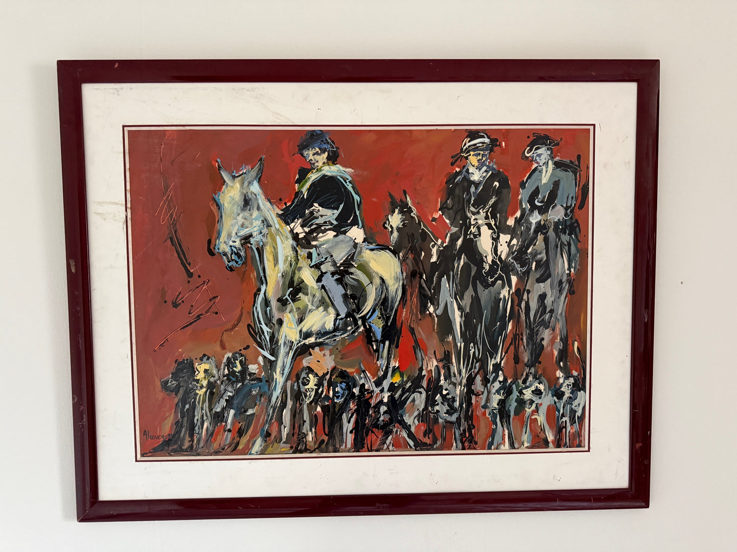 Die Reiter von Alcovery 92 "Öl auf Papier"