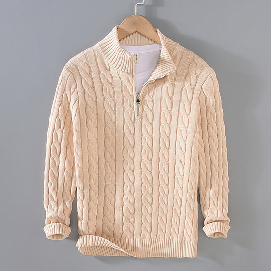 Männer Strickpullover aus reiner Baumwolle