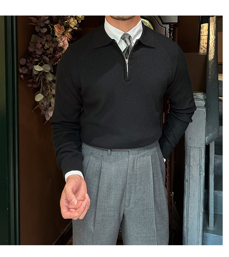 Männer Pullover, mit Reißverschluss