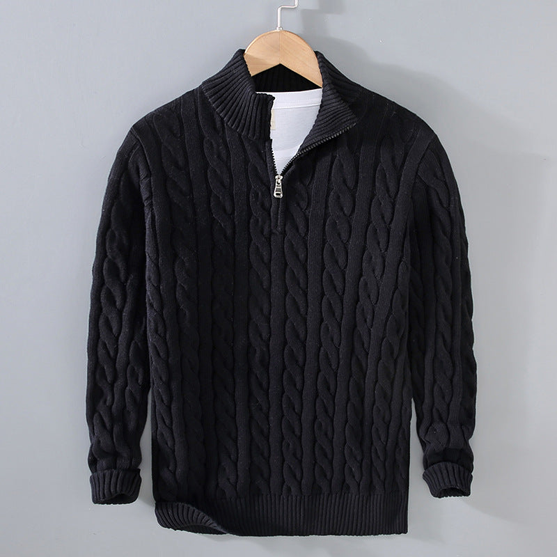 Männer Strickpullover aus reiner Baumwolle