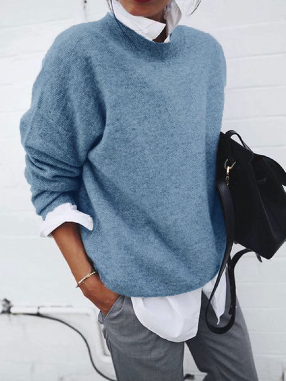 Damen Langarm Pullover Herbst-Winter in vielen Farben