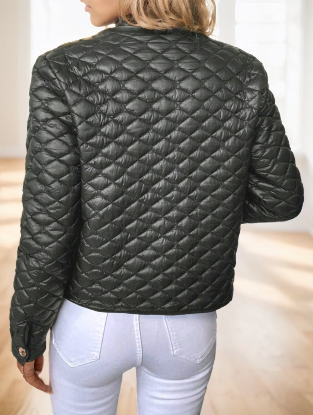 Damen Kurmantel, Elegant, rautenförmig gesteppt