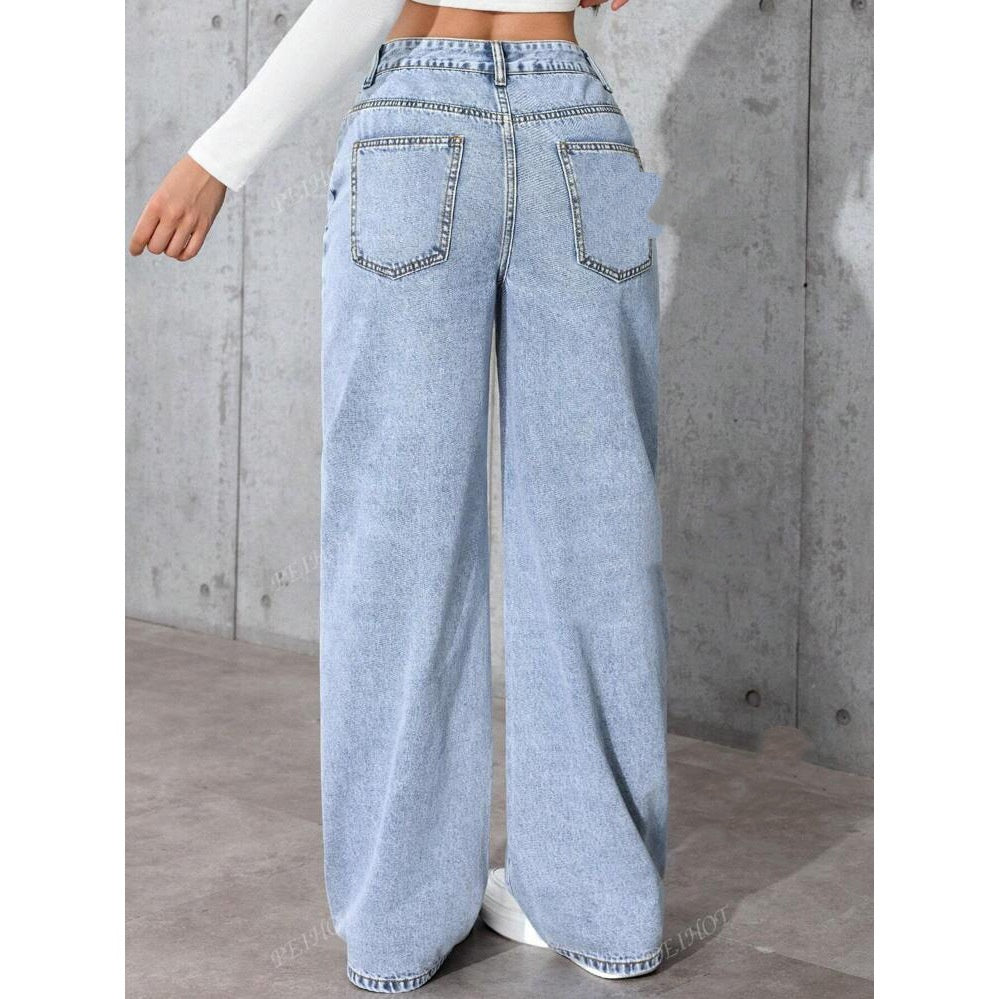 Damen Jeans mit hoher Taille und geradem Schnitt