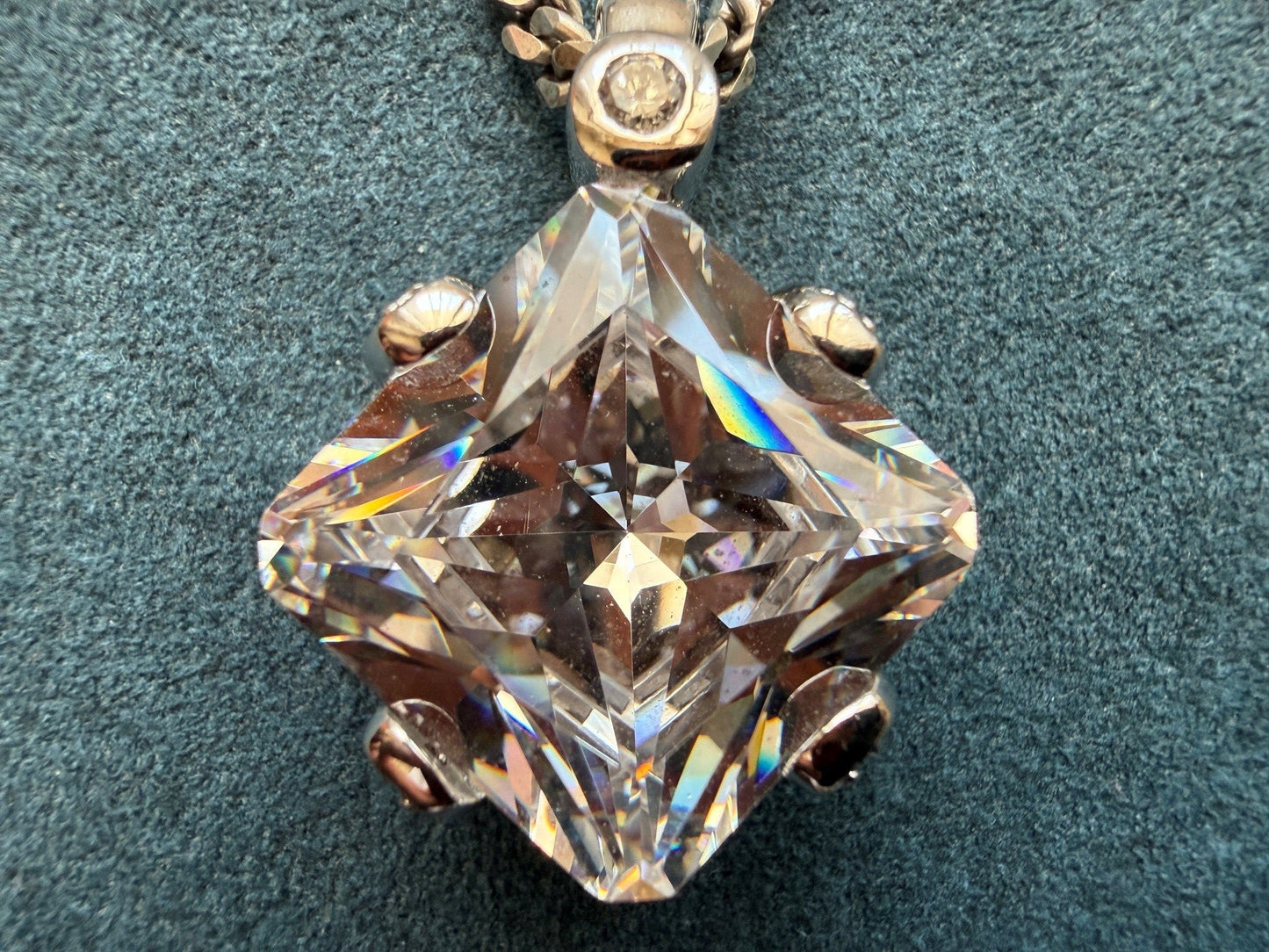 Damen Halskette mit Anhänger "Bergkristall, 925 Silber"